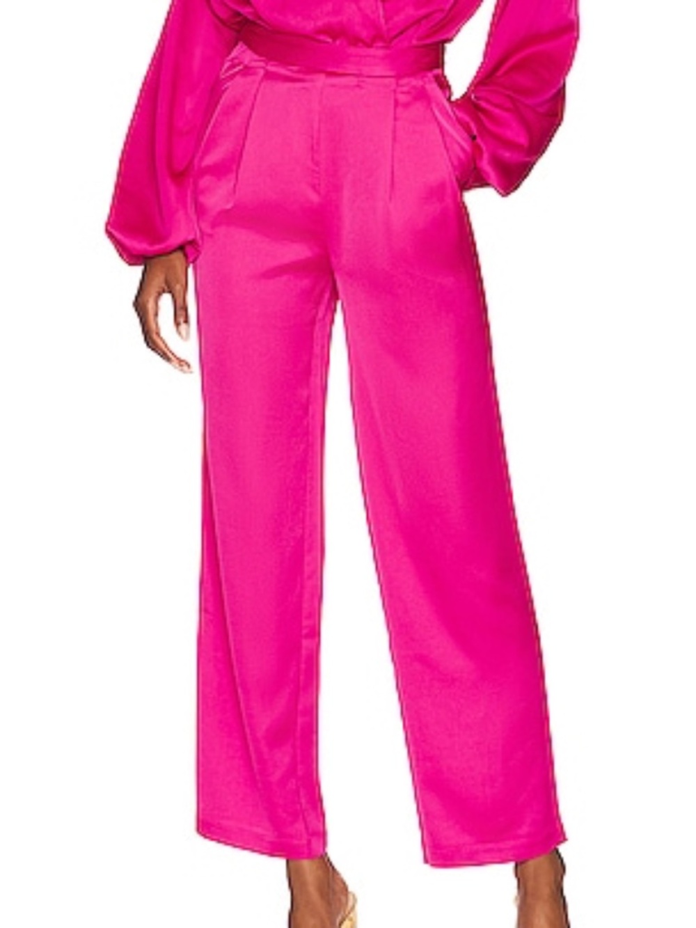 Lovers and Friends Taylor Trouser Pant in Hot Pink